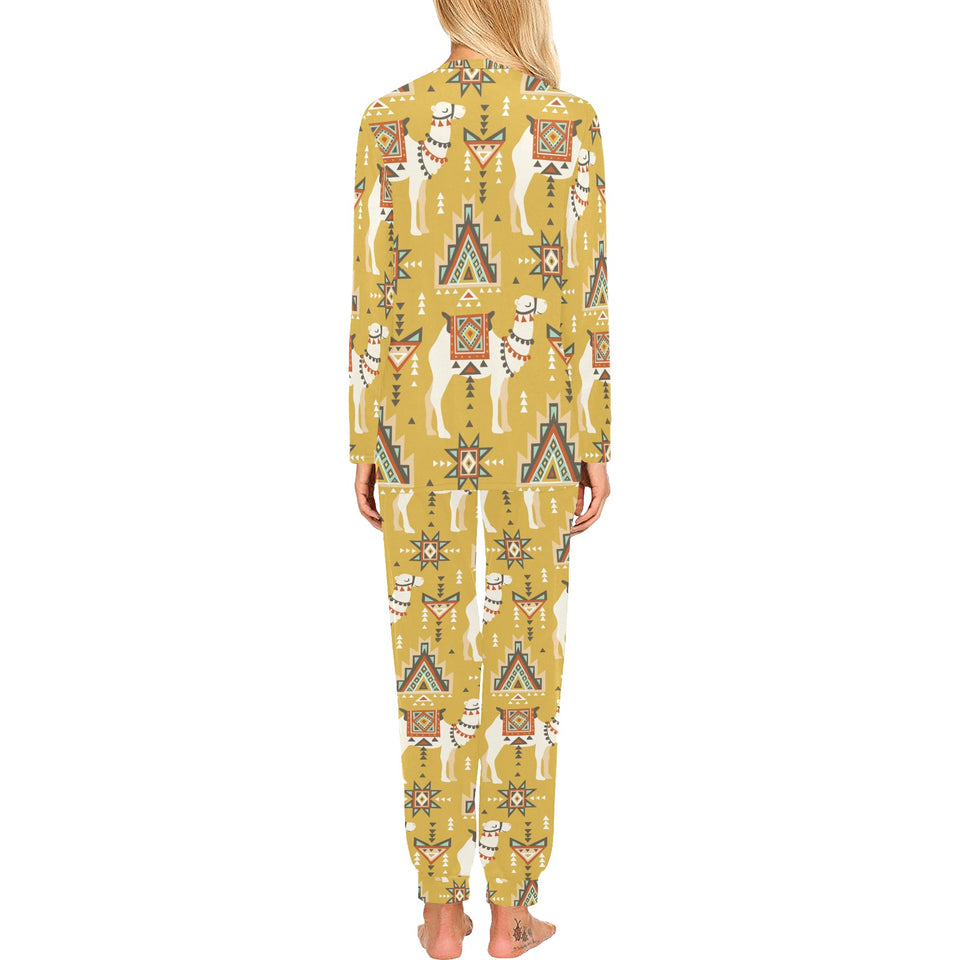 Camels ethnic motif pattern Women's All Over Print Pajama Set