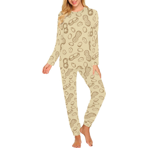 hand drawn peanuts pattern Women's All Over Print Pajama Set