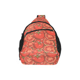 Red Tomato Pattern All Over Print Chest Bag