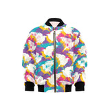 Colorful crow illustration pattern Kids' Boys' Girls' Bomber Jacket