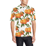 Oranges pattern background Men's All Over Print Polo Shirt