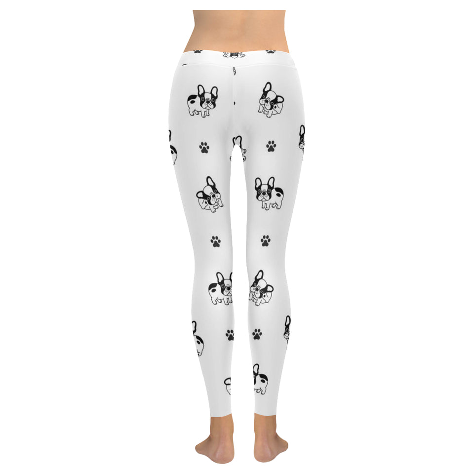 Cute french bulldog paw pattern Women's Legging Fulfilled In US