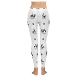 Cute french bulldog paw pattern Women's Legging Fulfilled In US