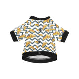 Pizza design pattern All Over Print Pet Dog Round Neck Fuzzy Shirt