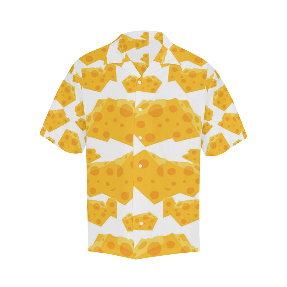 Cheese slice pattern Men's All Over Print Hawaiian Shirt