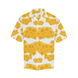 Cheese slice pattern Men's All Over Print Hawaiian Shirt
