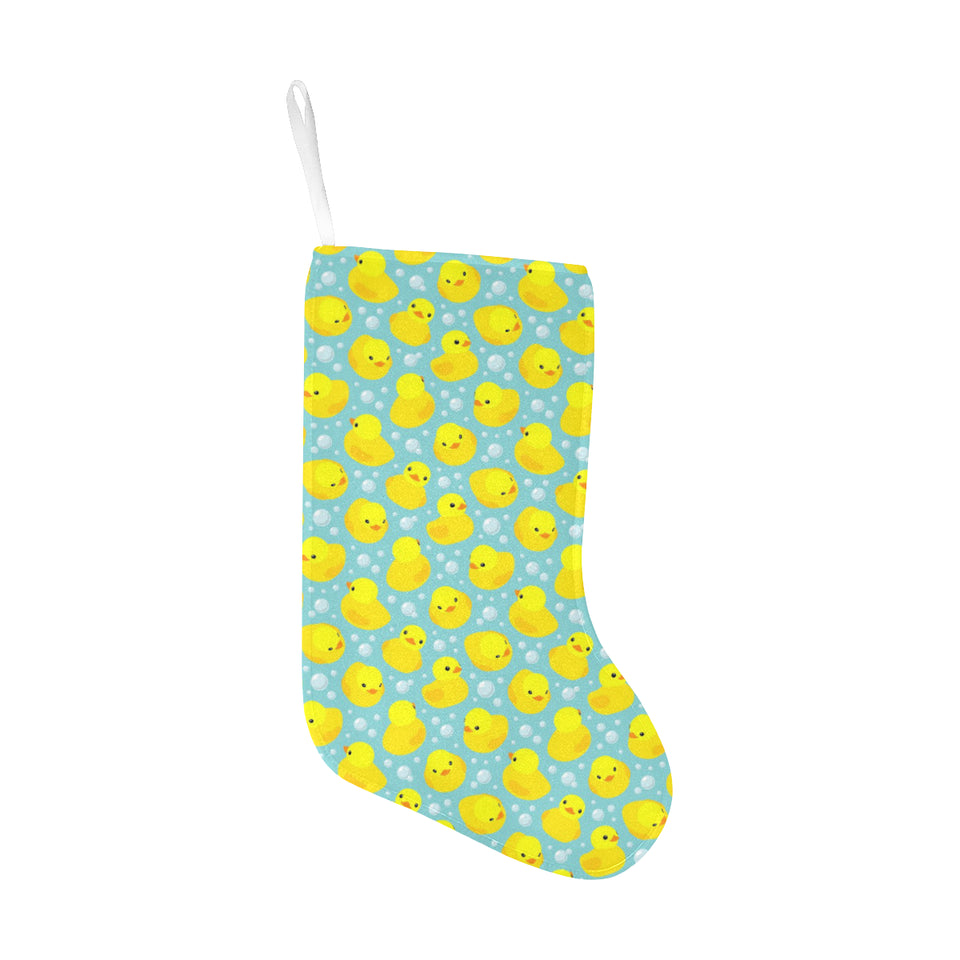 Duck Toy Pattern Print Design 03 Christmas Stocking