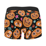 Pumpkin flowers spiderweb Halloween theme Men's All Over Print Boxer Briefs Men's Underwear