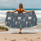 windmill tree pattern Beach Towel