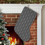 Engine Piston Black Background Pattern Print Desig Christmas Stocking