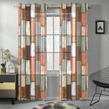 Wood Printed Pattern Print Design 02 Gauze Curtain