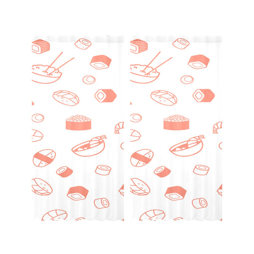 Sushi pattern Gauze Curtain