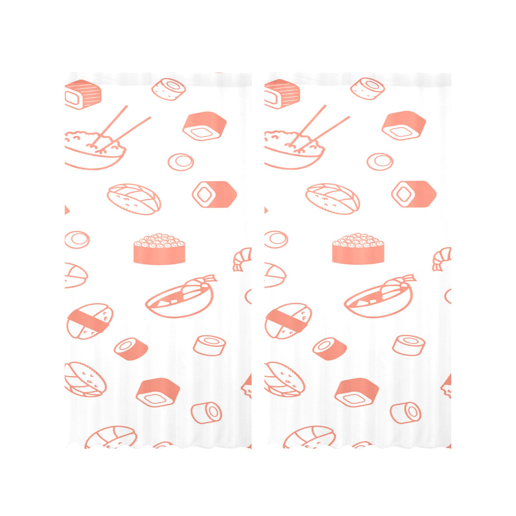 Sushi pattern Gauze Curtain