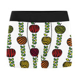 colorful apples leave zebra stripe Men's All Over Print Boxer Briefs Men's Underwear
