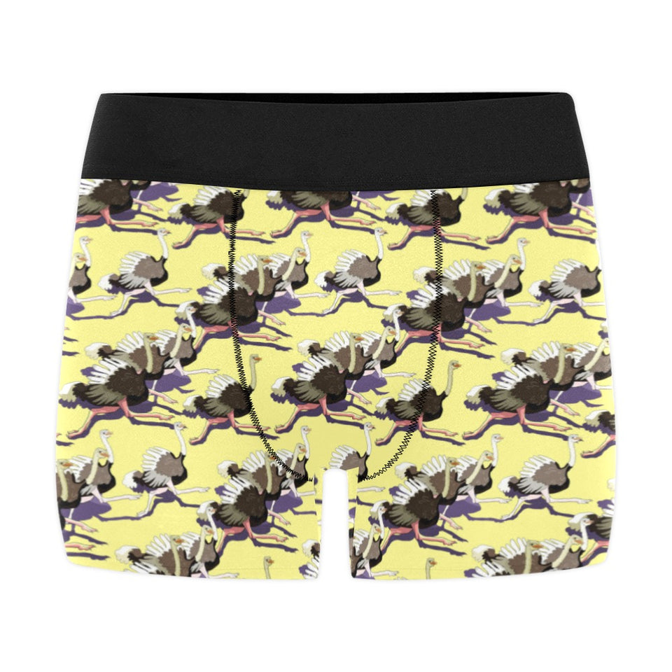 Ostrich Pattern Print Design 04 Men's All Over Print Boxer Briefs Men's Underwear