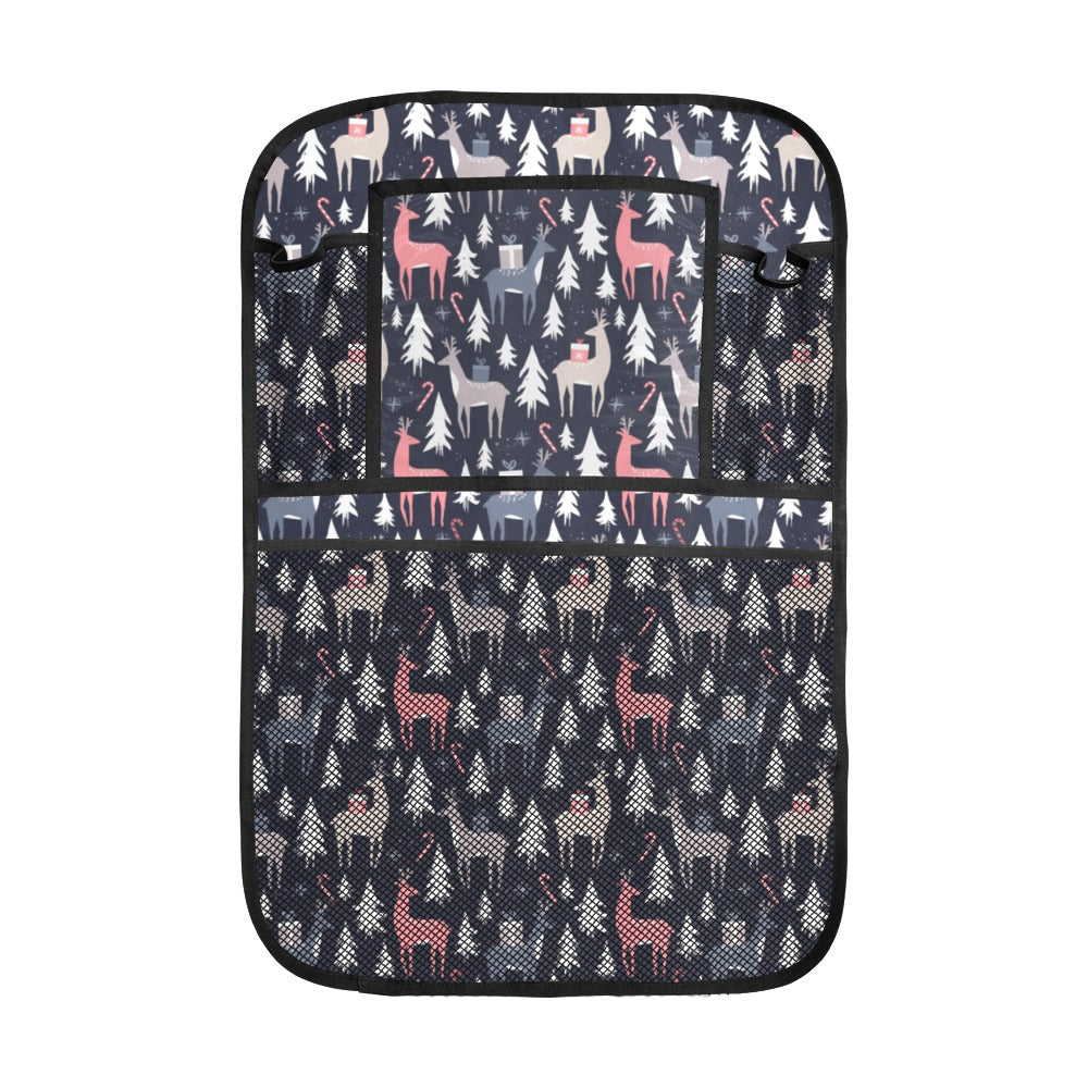 Deers Winter Christmas pattern Car Seat Back Organizer