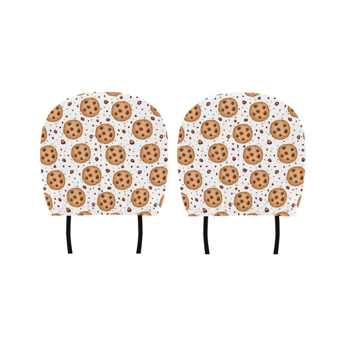 chocolate chip cookie pattern Car Headrest Cover