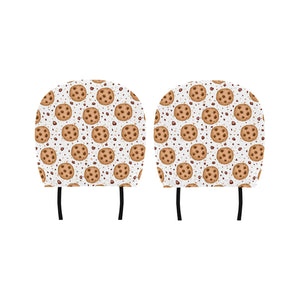 chocolate chip cookie pattern Car Headrest Cover