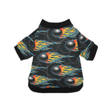 Bowling balls flame pattern All Over Print Pet Dog Round Neck Fuzzy Shirt