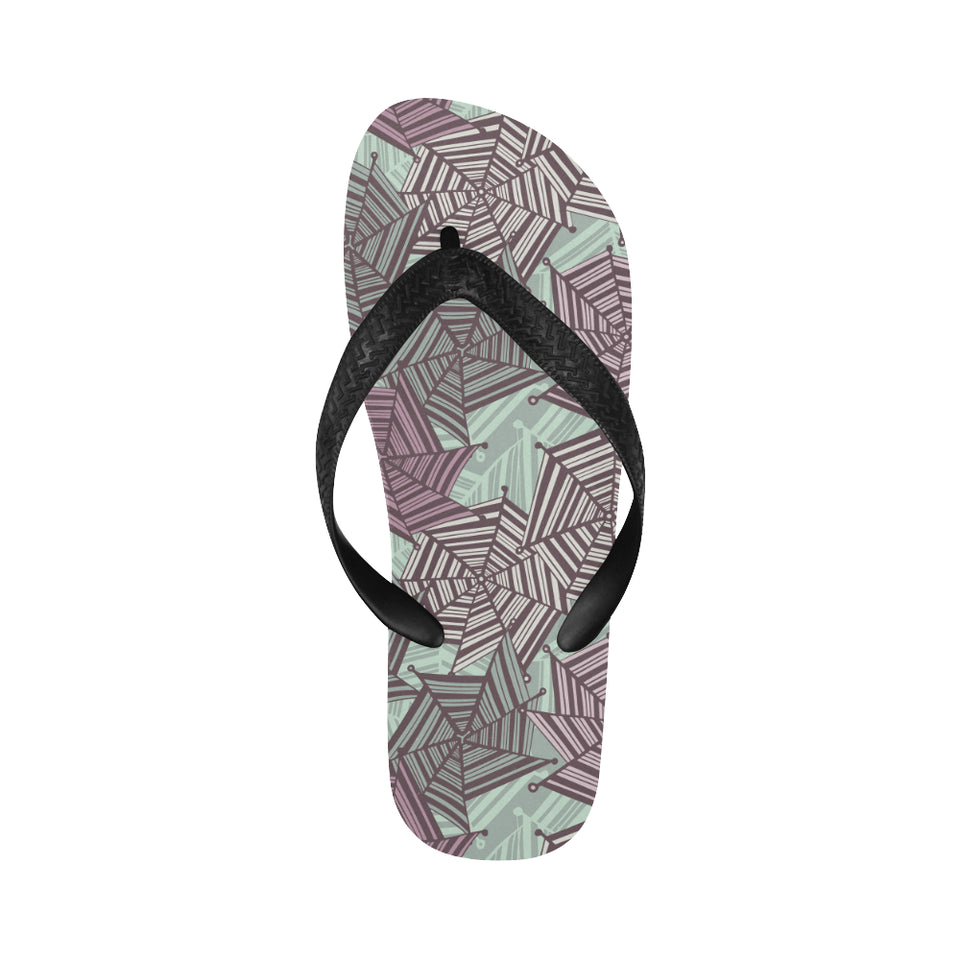 Spider web cobweb design color pattern Unisex Flip Flops