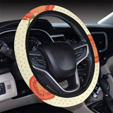 Tomato dot background Car Steering Wheel Cover