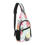 Colorful orchid flower pattern All Over Print Chest Bag