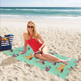 Colorful horses pattern Beach Towel