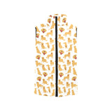Golden Retriever Pattern Print Design 05 Women's Padded Vest