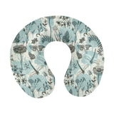 Dragonfly Butterfly Plants insect flower vintage s U-Shaped Travel Neck Pillow