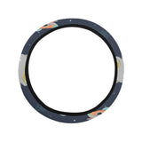 Cute sloth astronaut star planet rocket pattern Car Steering Wheel Cover