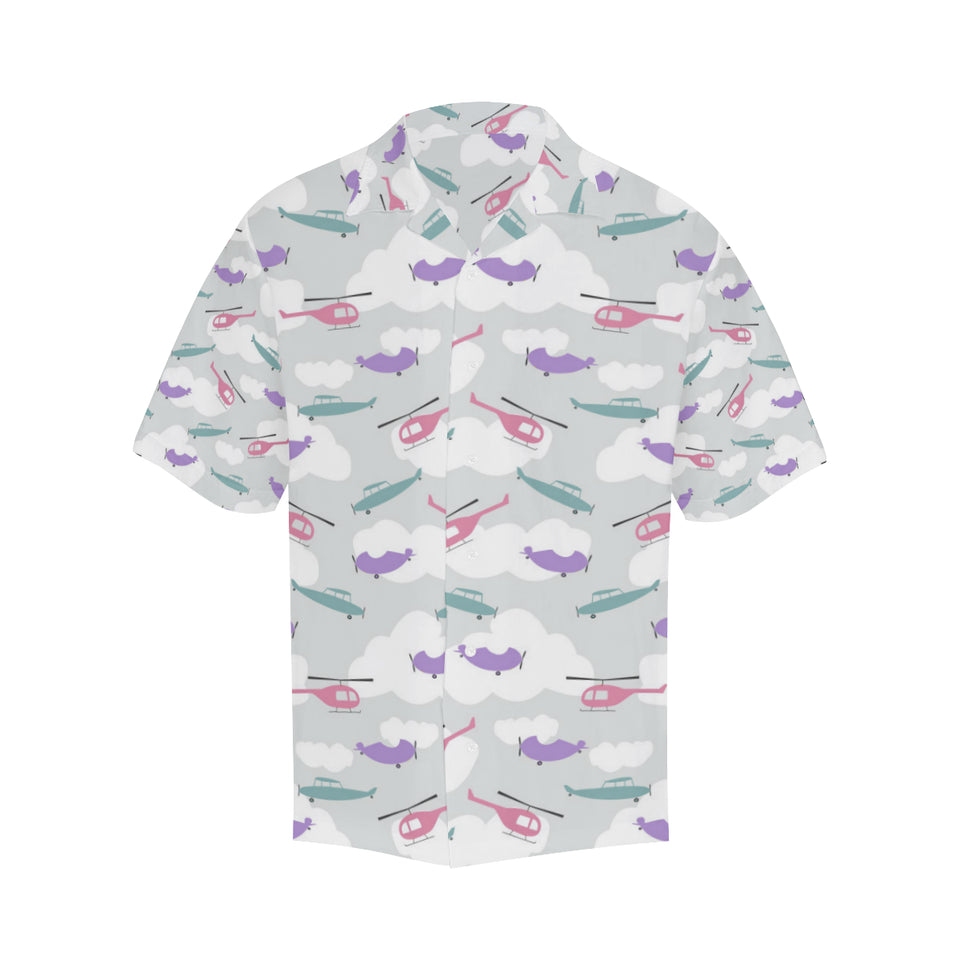 Helicopter plane pattern Men's All Over Print Hawaiian Shirt