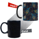 Beautiful peacock feather pattern Morphing Mug Heat Changing Mug