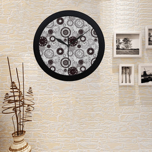 Classic vintage clock pattern Elegant Black Wall Clock