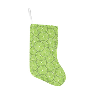 Slices of Lime pattern Christmas Stocking