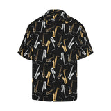 saxophone design pattern Men's All Over Print Hawaiian Shirt