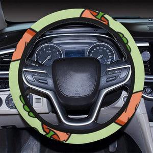 Carrot Pattern Print Design 05 Car Steering Wheel Cover