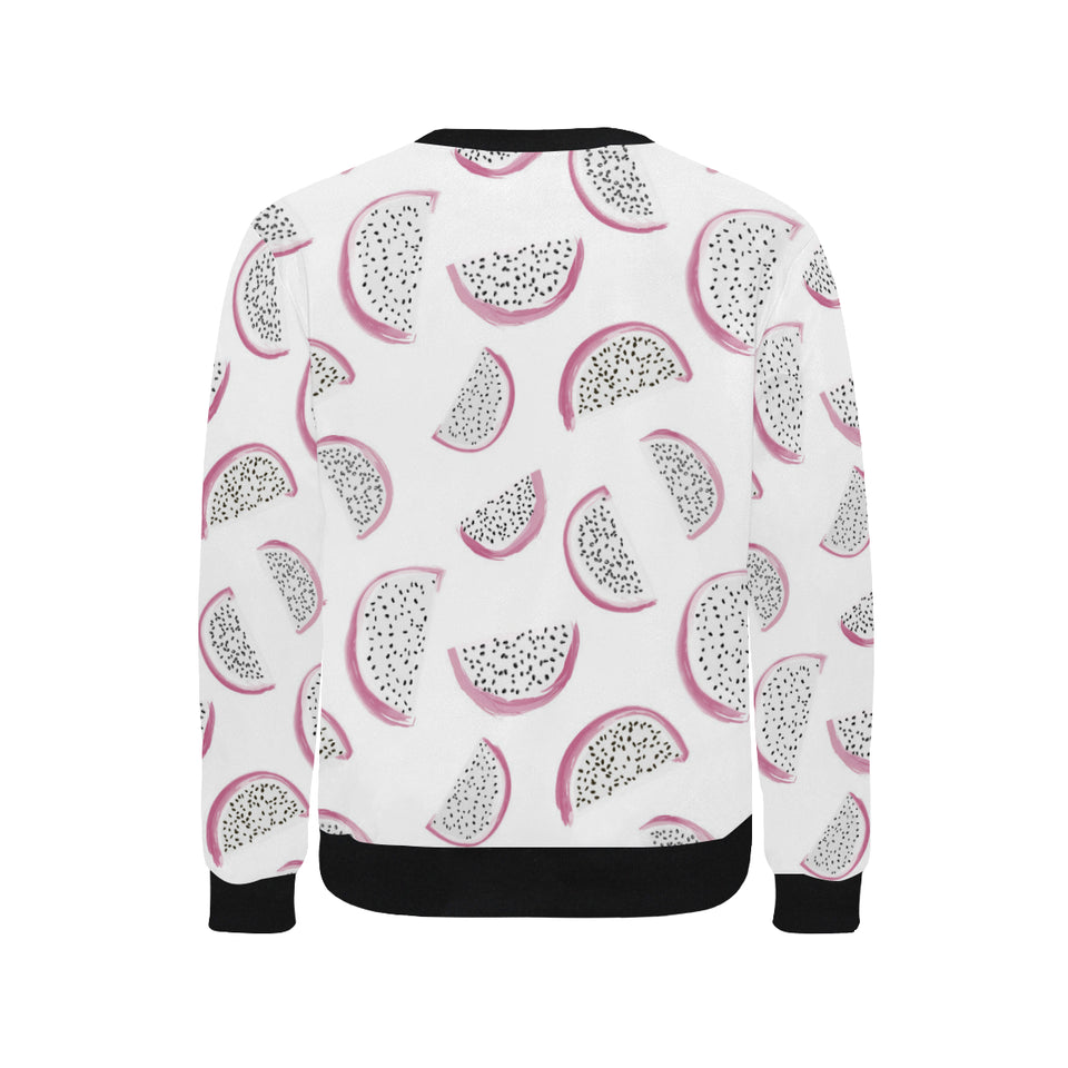 dragon fruit pattern Men's Crew Neck Sweatshirt