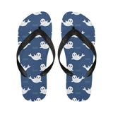 Cute white baby sea lion seal pattern Unisex Flip Flops
