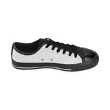 arabic white pattern Men's Low Top Canvas Shoes Black