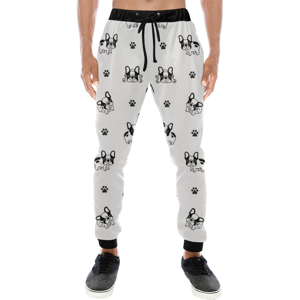 Cute french bulldog paw pattern Unisex Casual Sweatpants