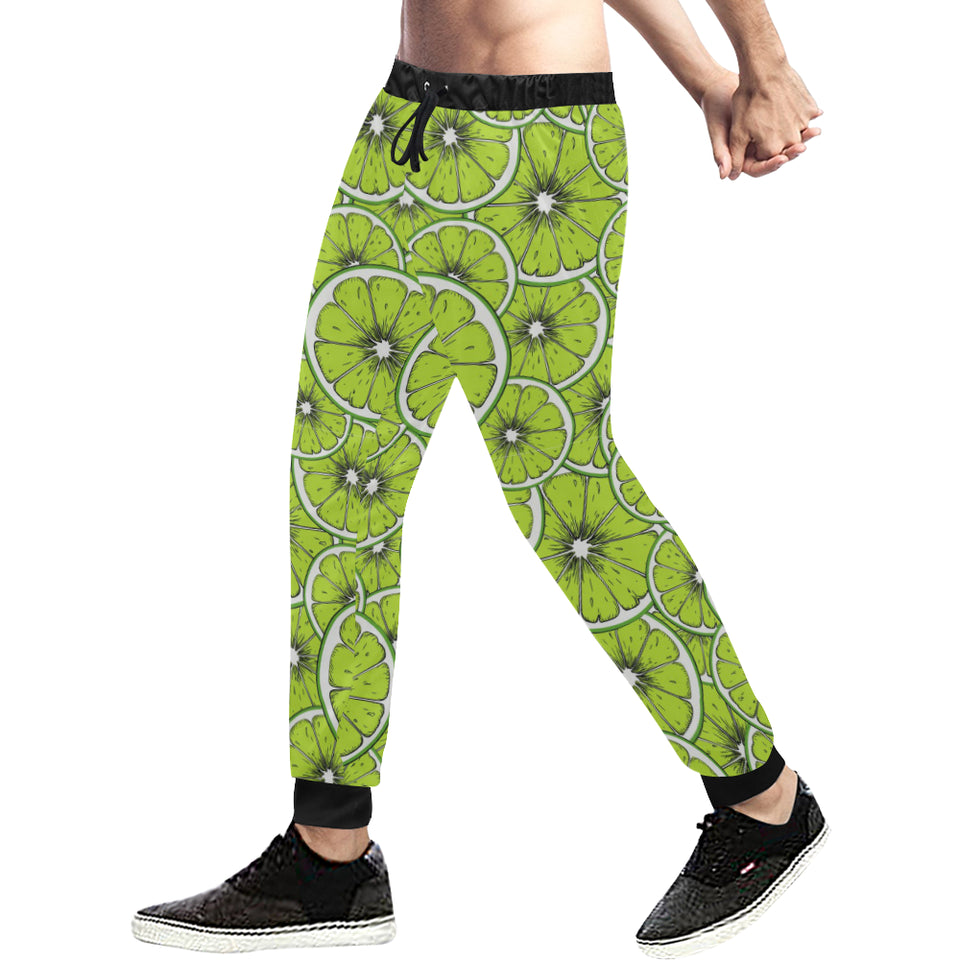 Slices of Lime design pattern Unisex Casual Sweatpants
