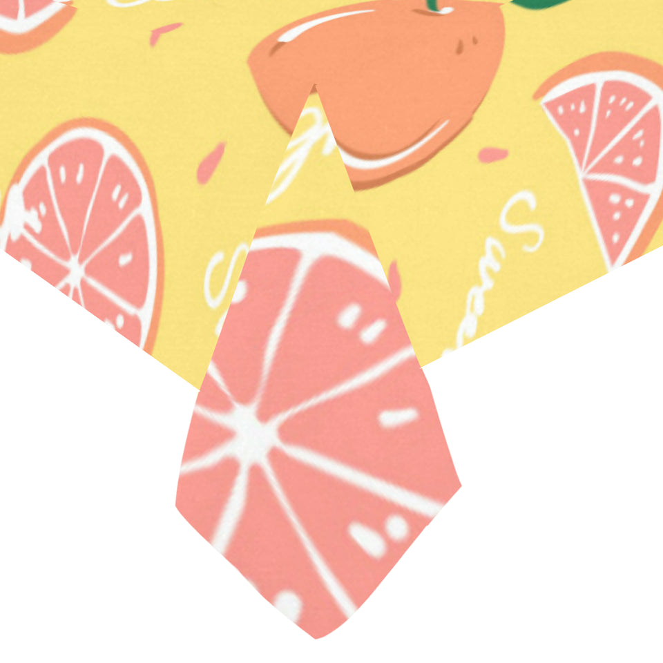 Grapefruit yellow background Tablecloth