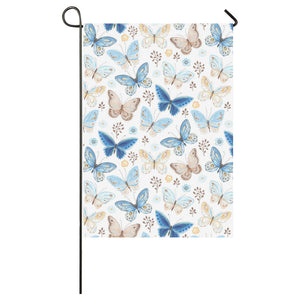 blue butterfly pattern House Flag Garden Flag