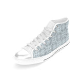Traditional indian element pattern Women's High Top Canvas Shoes White