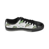 Chameleon lizard pattern Men's Low Top Canvas Shoes Black