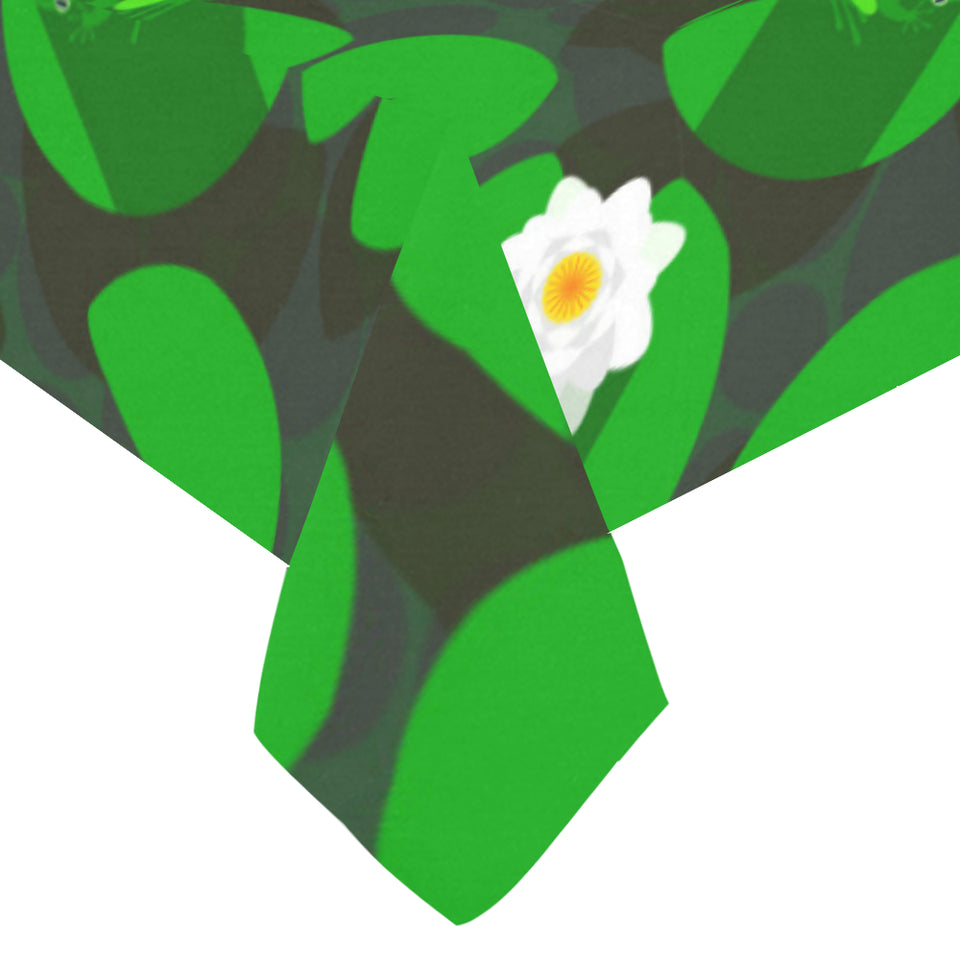 Frog waterlily pattern Tablecloth