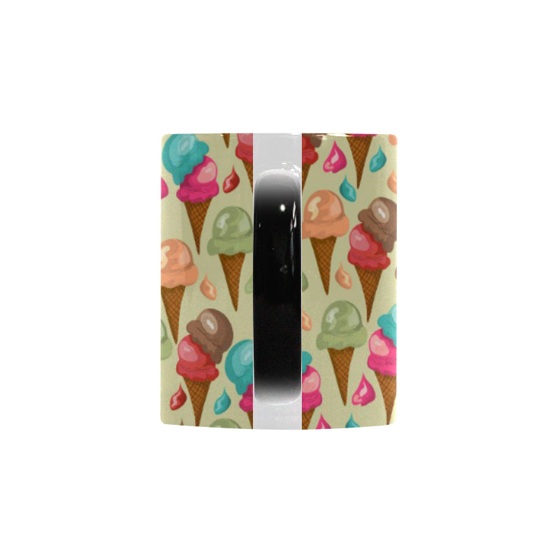 Colorful ice cream pattern Morphing Mug Heat Changing Mug