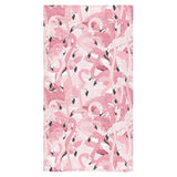 Pink flamingos pattern background Bath Towel