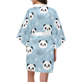 Cute panda pattern Women's Short Kimono Robe