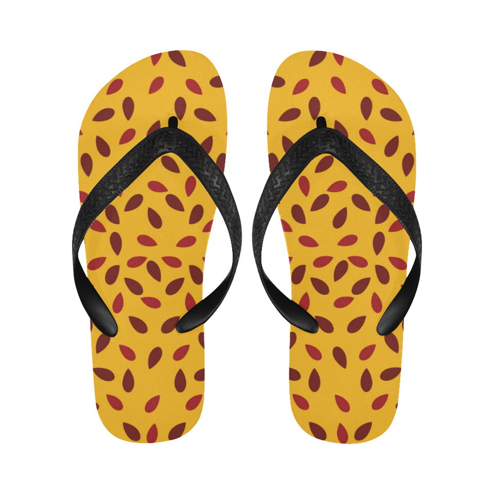 Passion fruit texture Unisex Flip Flops